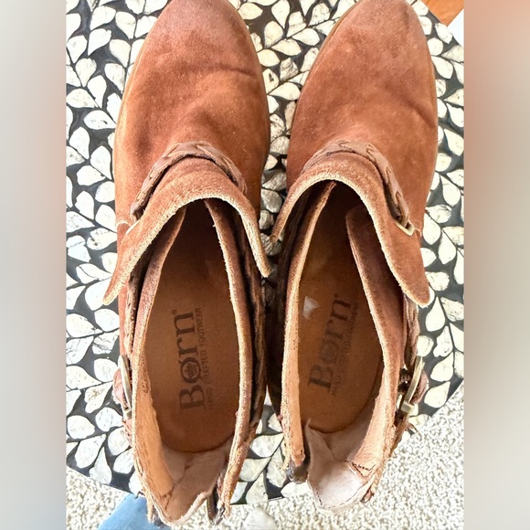 BORN Brown Suede Low Ankle Boots - Picture 5 of 7